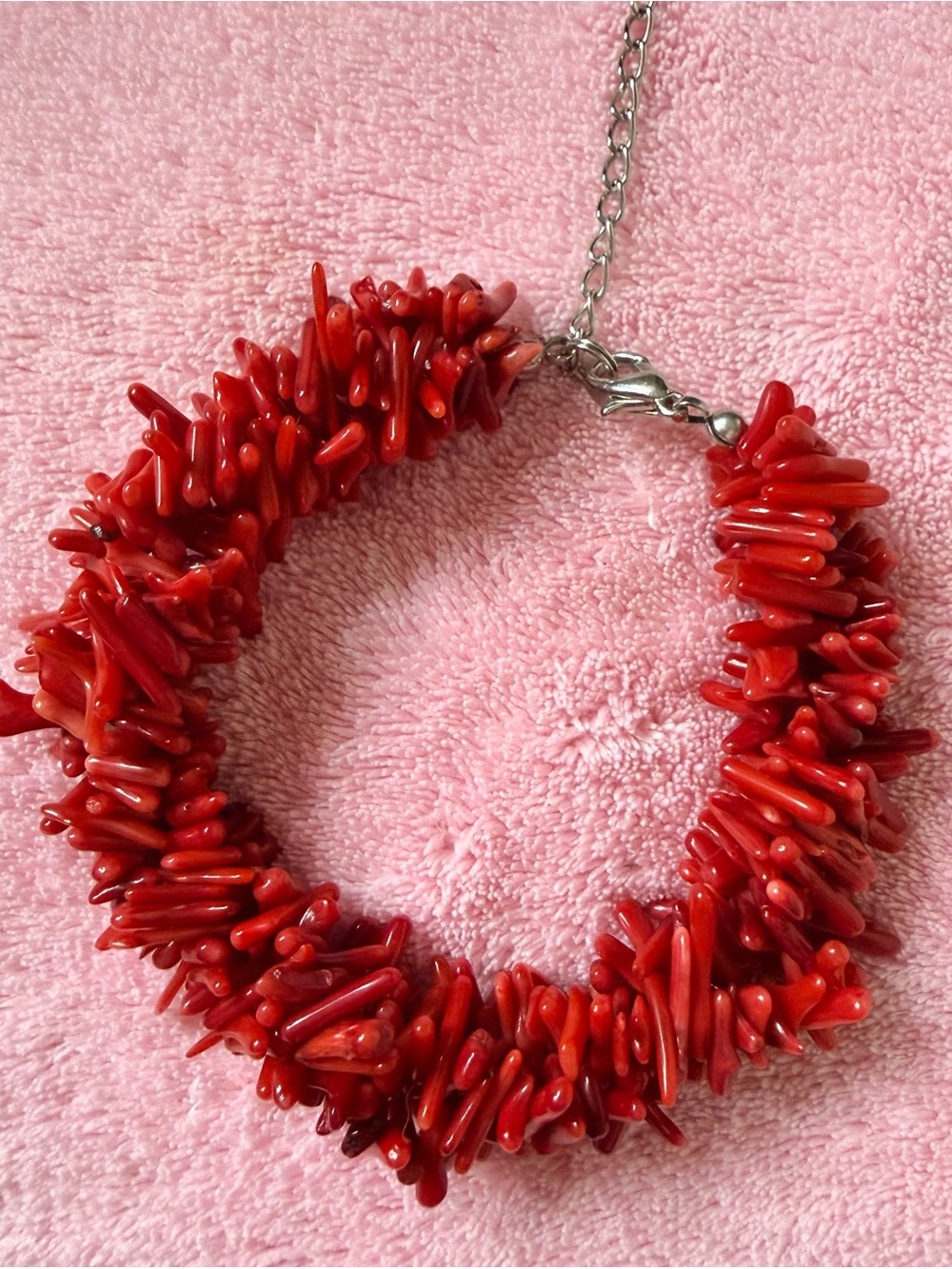 Gorgeous Red Coral Branch Bracelet From Grand Cayman Island, B.W.I.